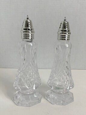 Galway Irish Crystal Galway Ashford Footed Salt & Pepper Set Clear 7.5" x 3"